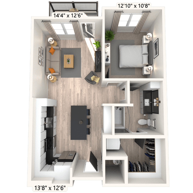 Floorplan image of unit 3051