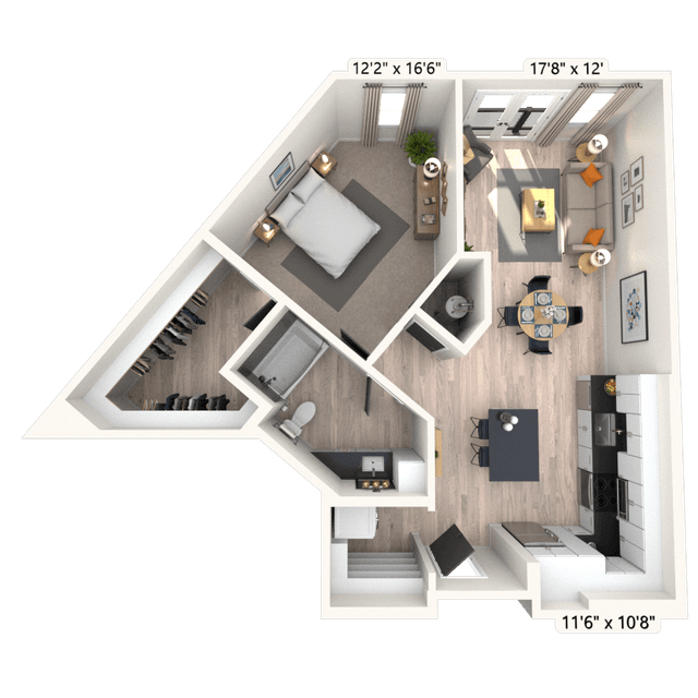 Floorplan image of unit 2042