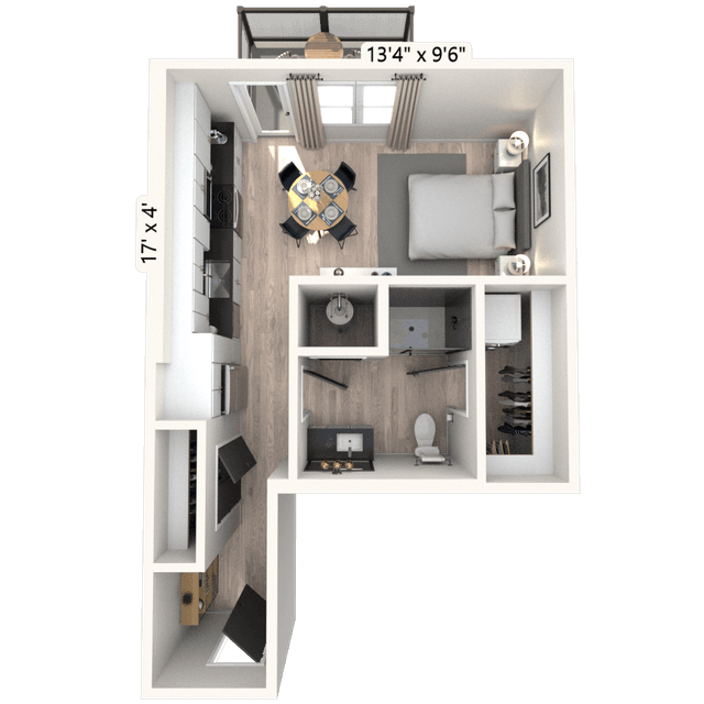 Floorplan image of unit 1105