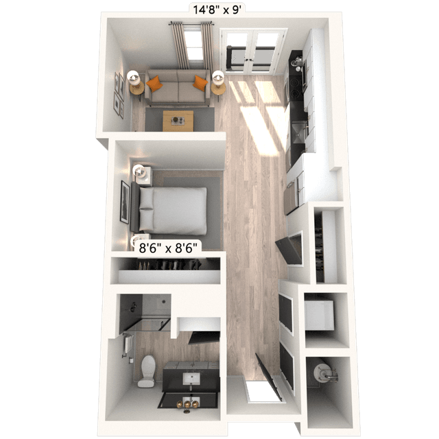 Floorplan image of unit 4007