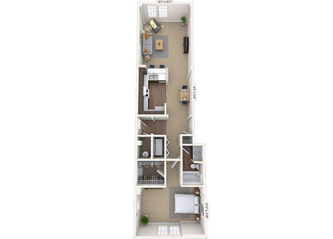 Floorplan image of unit 209