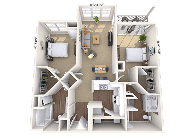 Floorplan image of unit 101