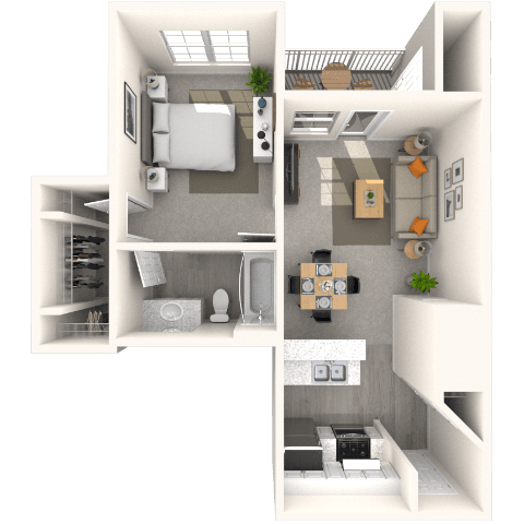 Floorplan image of unit 1373