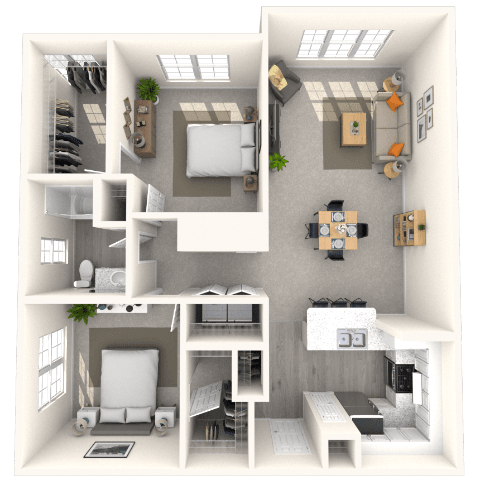 Floorplan image of unit 1307