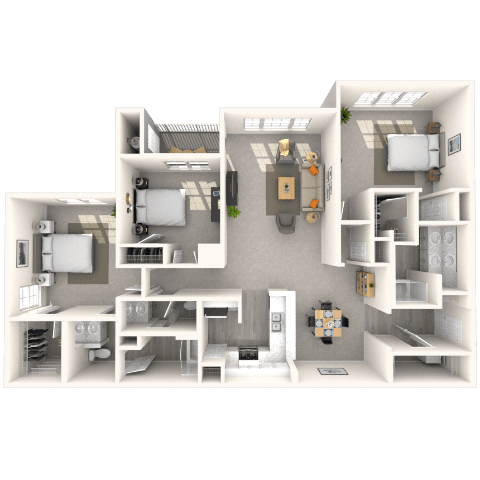 Floorplan image of unit 307