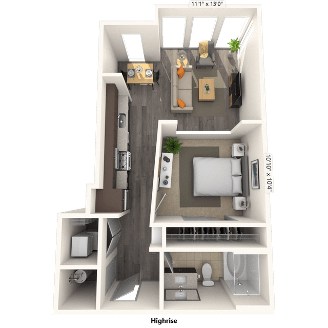 Floorplan image of unit 2102