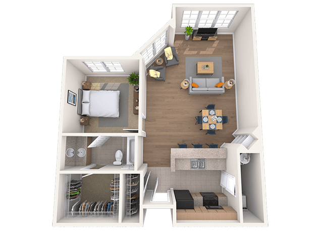 Floorplan image of unit 349