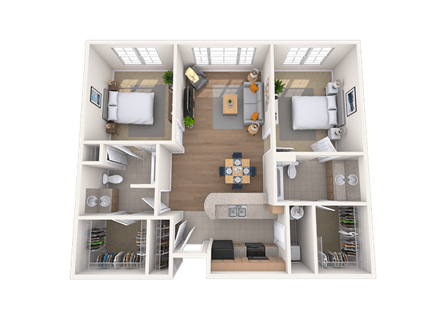 Floorplan image of unit 408