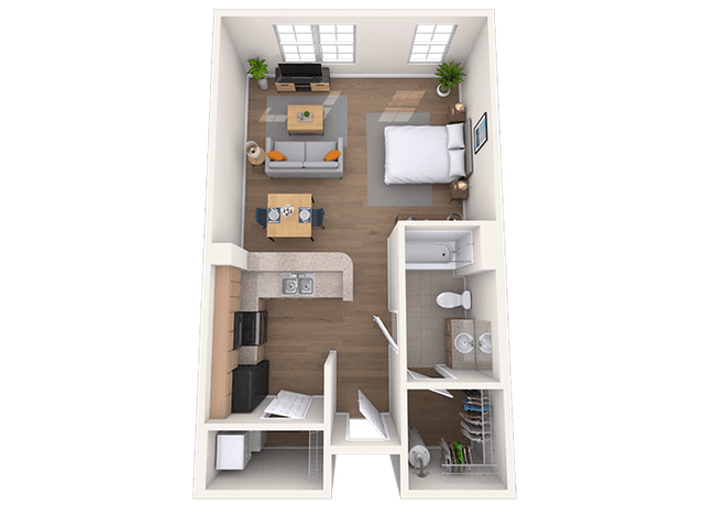 Floorplan image of unit 452