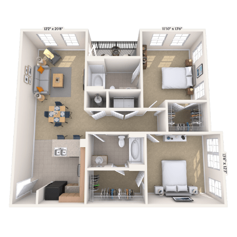 Floorplan image of unit I 3315