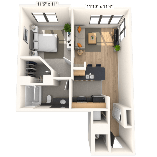 Floorplan image of unit 219JC2