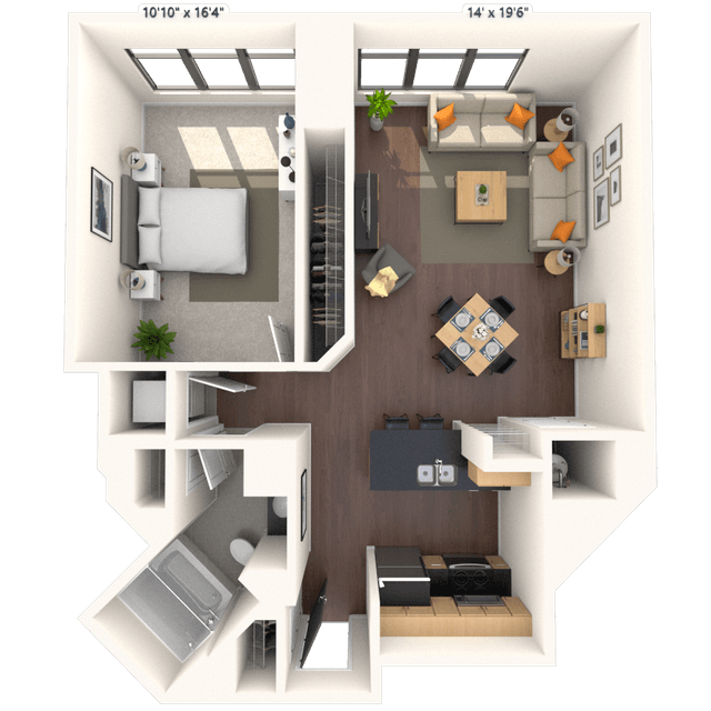 Floorplan image of unit 129JC2