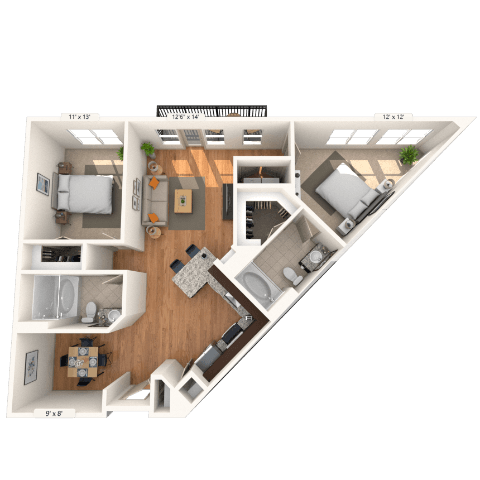 Floorplan image of unit 4169
