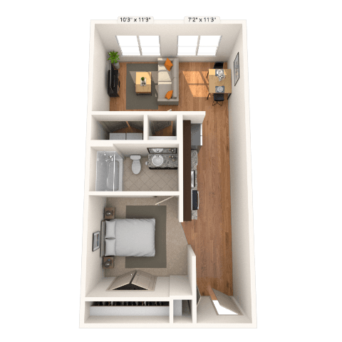 Floorplan image of unit 5163