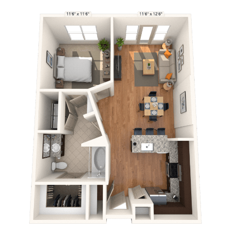 Floorplan image of unit 5165