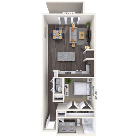 Floorplan image of unit 302