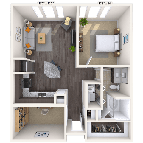 Floorplan image of unit 127