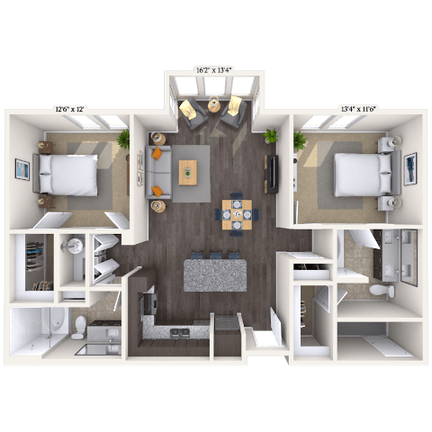 Floorplan image of unit 342
