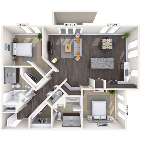 Floorplan image of unit 431