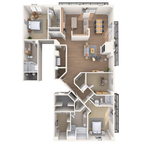 Floorplan image of unit 6019