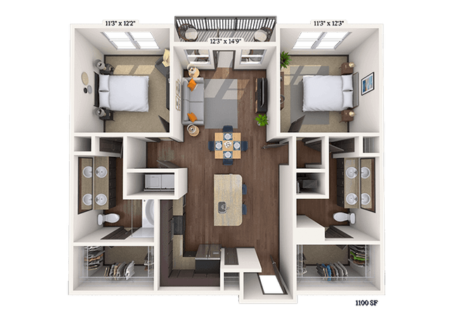 Floorplan image of unit II 9206