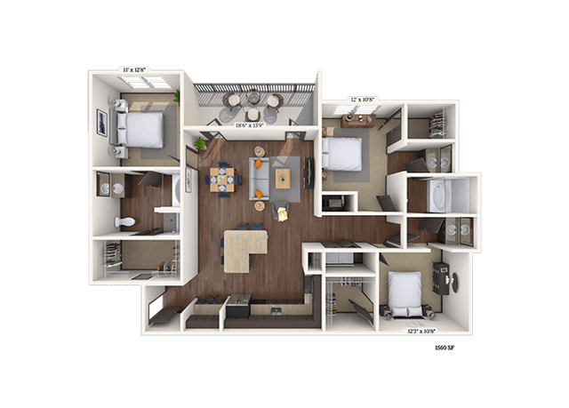 Floorplan image of unit II 9102