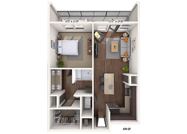 Floorplan image of unit II 13414