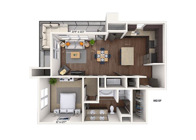 Floorplan image of unit II 16116