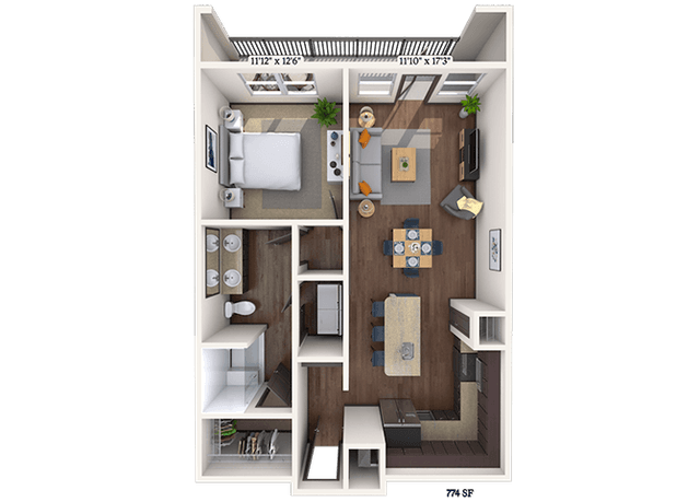 Floorplan image of unit II 11113