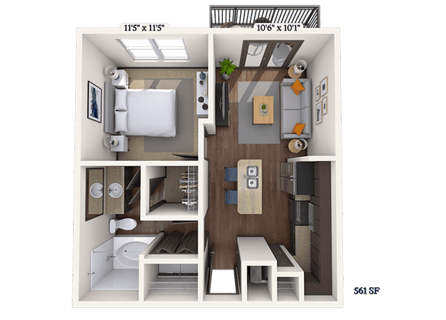Floorplan image of unit 4419