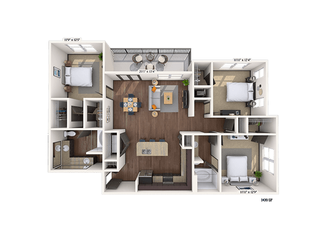 Floorplan image of unit 4229