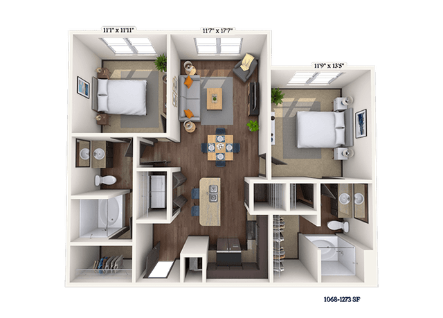 Floorplan image of unit 1308