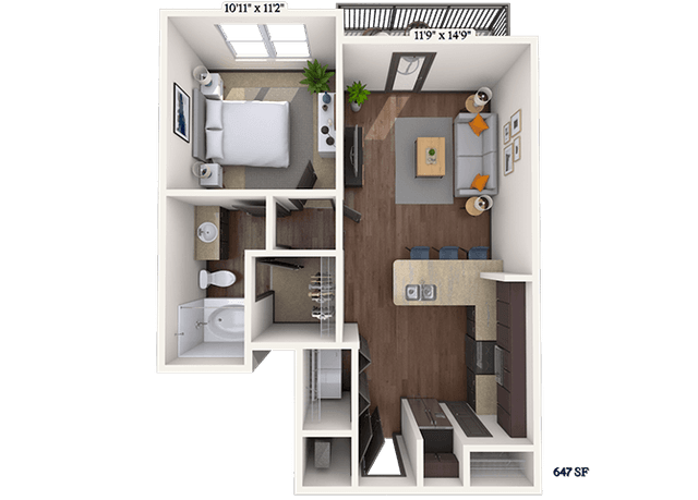 Floorplan image of unit 5104