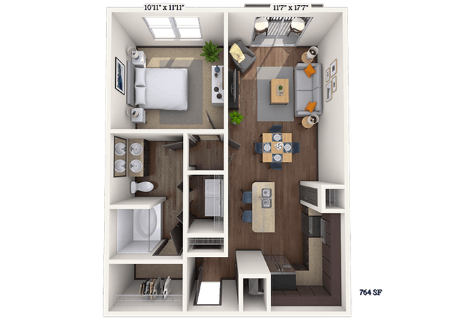 Floorplan image of unit 3309
