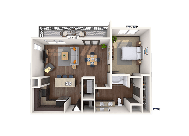 Floorplan image of unit 1101