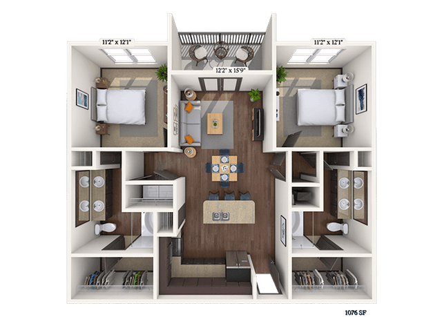 Floorplan image of unit 1313