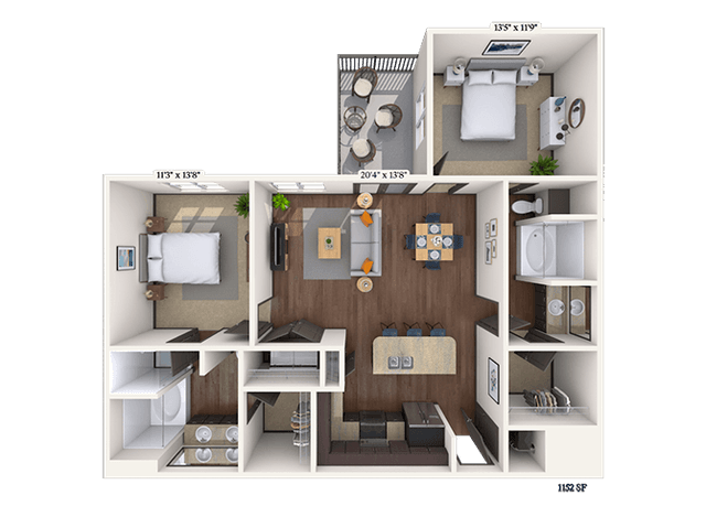 Floorplan image of unit 3314