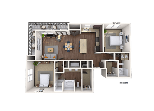 Floorplan image of unit 1319