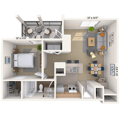 Floorplan image of unit 12208