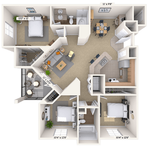 Floorplan image of unit 08103
