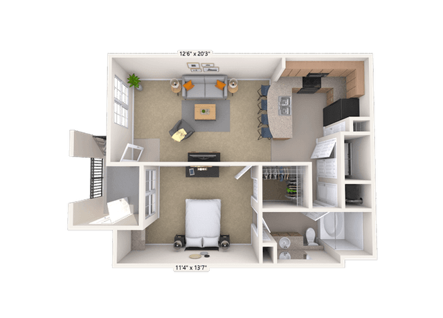 Floorplan image of unit 040417