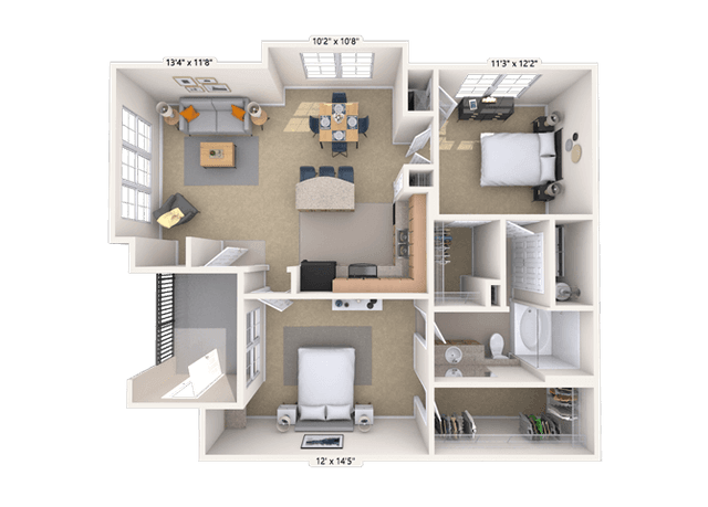 Floorplan image of unit 040418