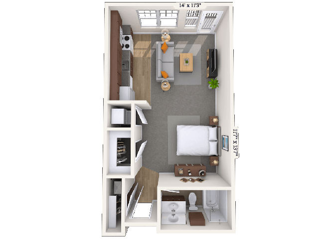 Floorplan image of unit 014339