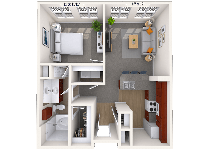 Floorplan image of unit 014323