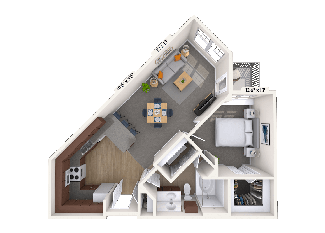 Floorplan image of unit 014446
