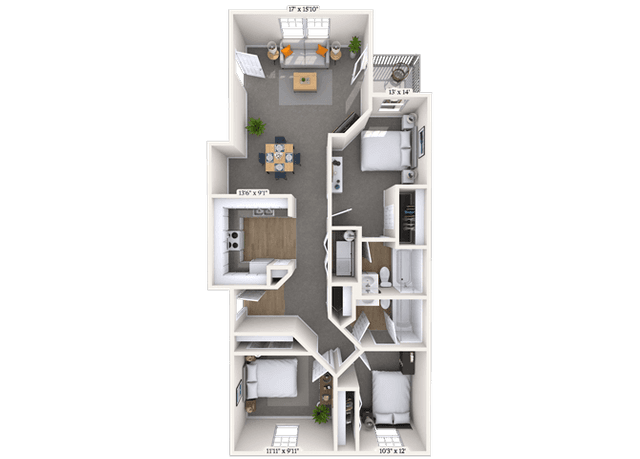 Floorplan image of unit 0707303