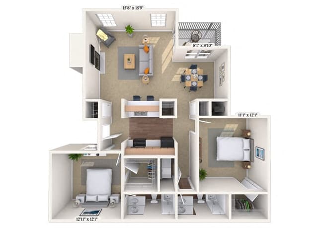 Floorplan image of unit 141412