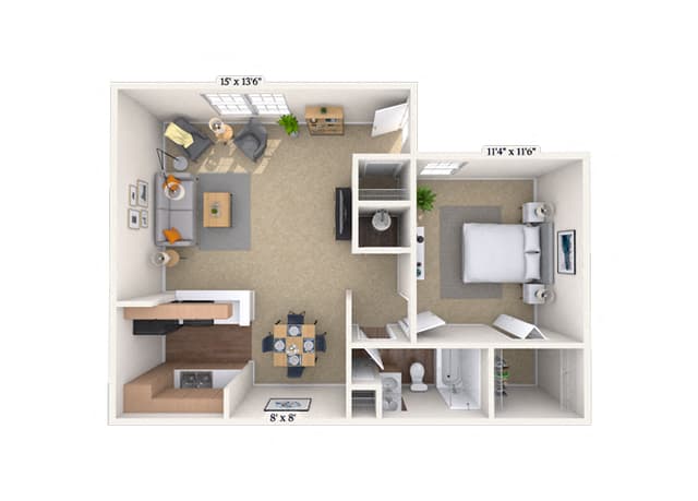 Floorplan image of unit 111104