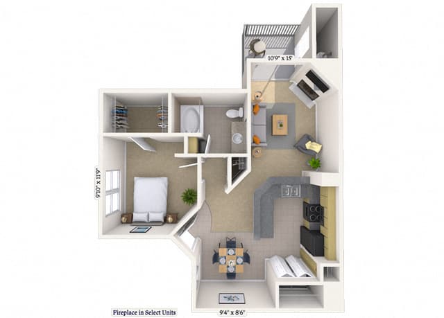 Floorplan image of unit 011001