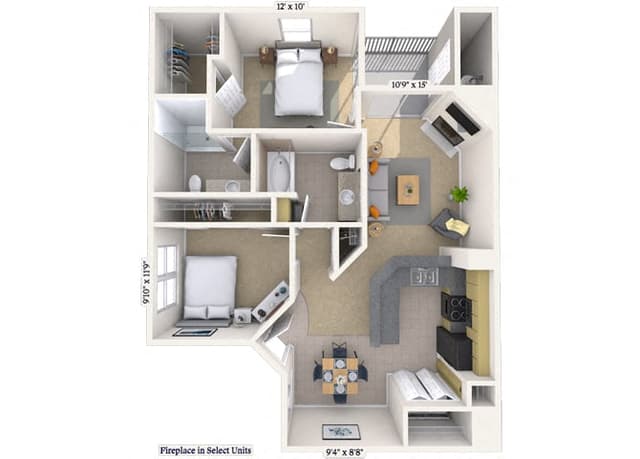 Floorplan image of unit 012004
